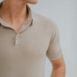 POLO TRICOT ESTRUCTURA BEIGE