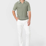 POLO TRICOT RAYA CUADRILLÉ VERDE
