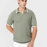 POLO TRICOT RAYA CUADRILLÉ VERDE