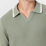 POLO TRICOT RAYA CUADRILLÉ VERDE