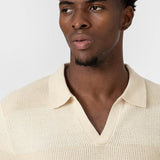 POLO TRICOT PANELADO BEIGE