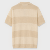 POLO TRICOT PANELADO BEIGE