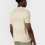 POLO TRICOT PANELADO BEIGE