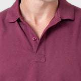 POLO BÁSICO REGULAR FIT BURDEOS