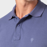 POLO BÁSICO REGULAR FIT CELESTE