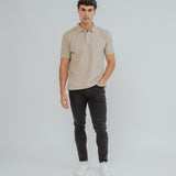 POLO BÁSICO REGULAR FIT BEIGE