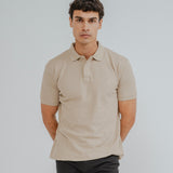 POLO BÁSICO REGULAR FIT BEIGE