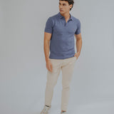 POLO BÁSICO REGULAR FIT AZUL
