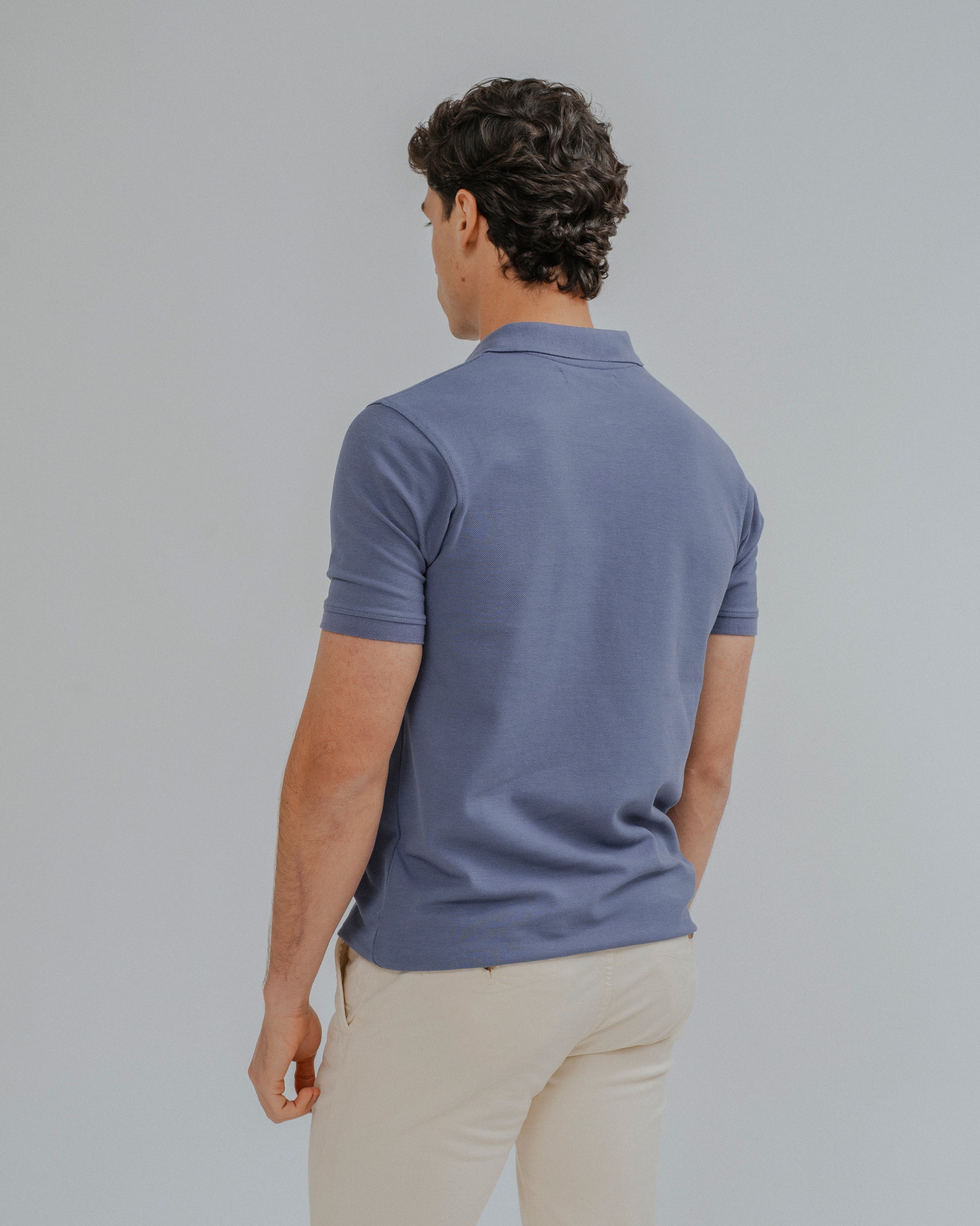 POLO BÁSICO REGULAR FIT AZUL