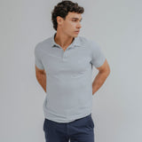 POLO BÁSICO REGULAR FIT CELESTE