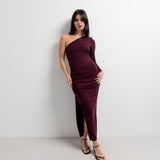 VESTIDO MIDI ASSIMÉTRICO ELEGANTE