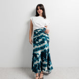 SAIA MIDI ACETINADA TIE-DYE