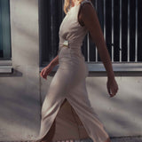VESTIDO DUNA MIDI APLIQUE