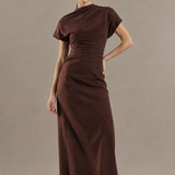 VESTIDO VALENTINA MIDI DRAPEADO