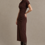 VESTIDO VALENTINA MIDI DRAPEADO