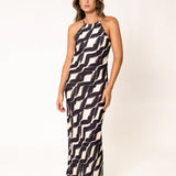 VESTIDO MIDI HALTER ESTAMPADO