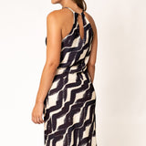 VESTIDO MIDI HALTER ESTAMPADO
