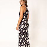 VESTIDO MIDI HALTER ESTAMPADO