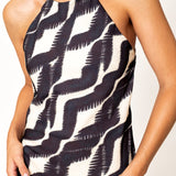 VESTIDO MIDI HALTER ESTAMPADO