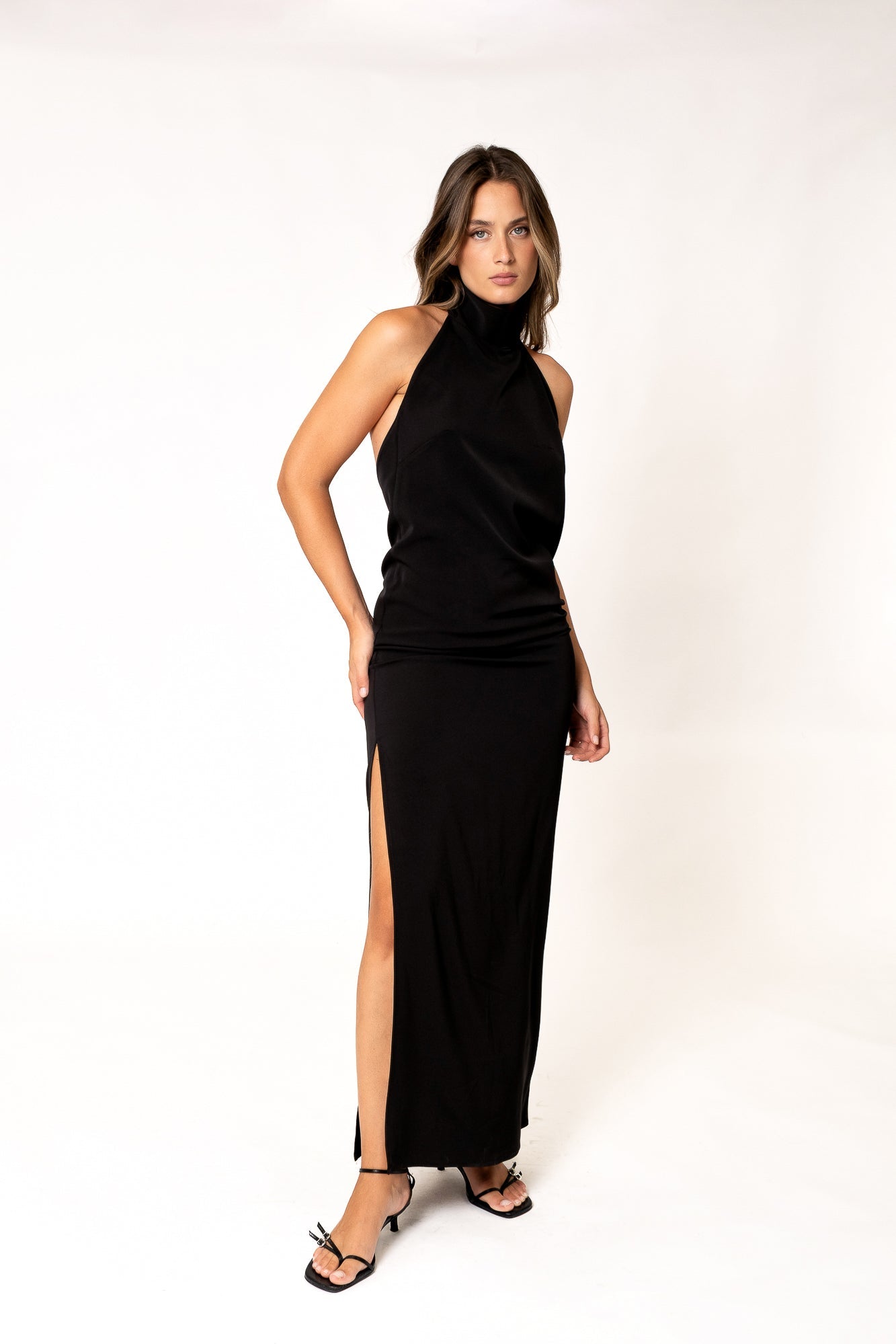 VESTIDO CELESTE HALTER