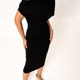 VESTIDO SIARA MIDI DRAPEADO