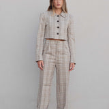 CHAQUETA CROPPED CUADROS