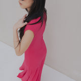VESTIDO MIDI VÉNUS ASSIMÉTRICO