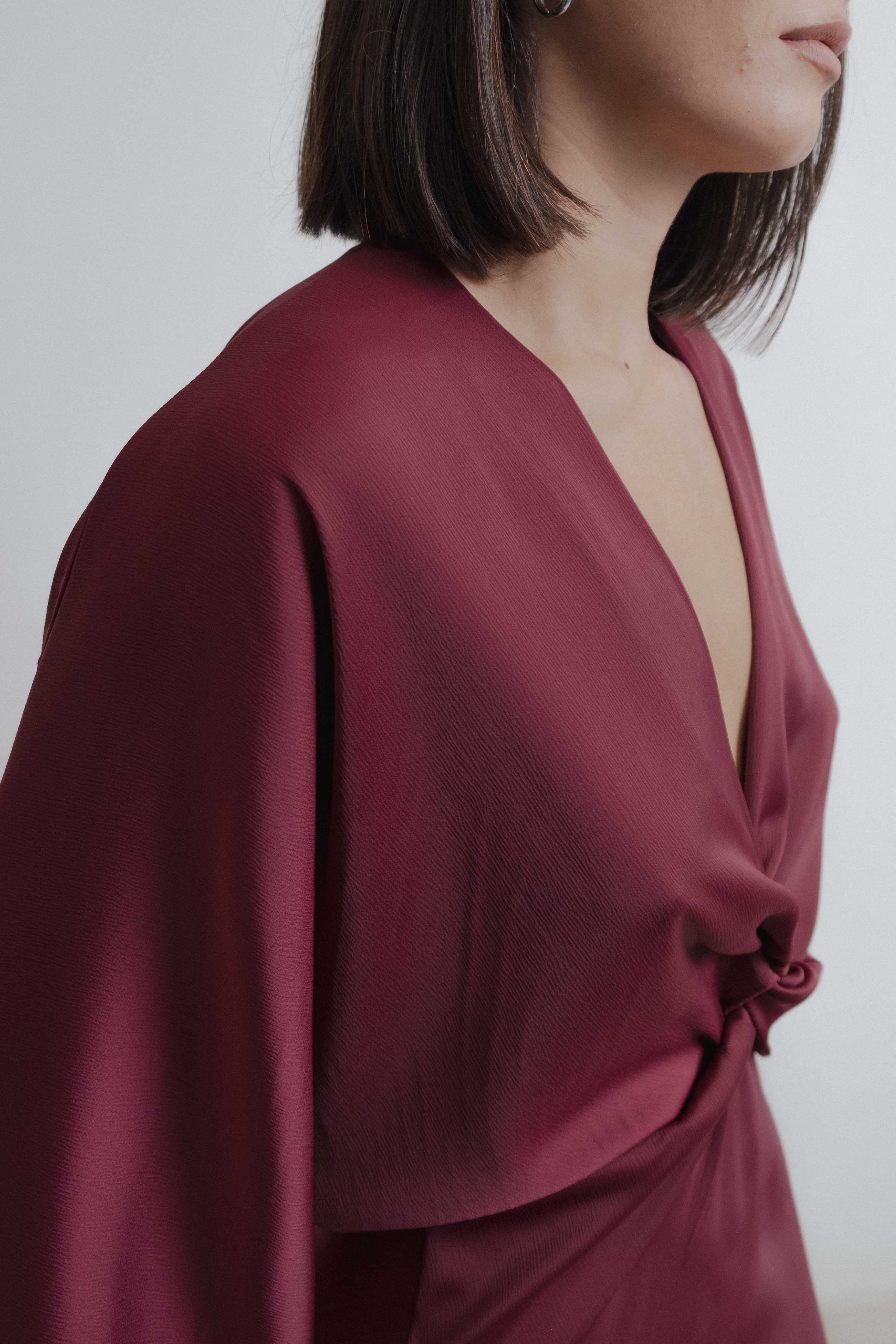 VESTIDO SATINADO LÍVIA COM NÓ