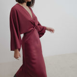 VESTIDO SATINADO LÍVIA COM NÓ