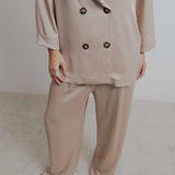 BLAZER SATINADA CRUZADA