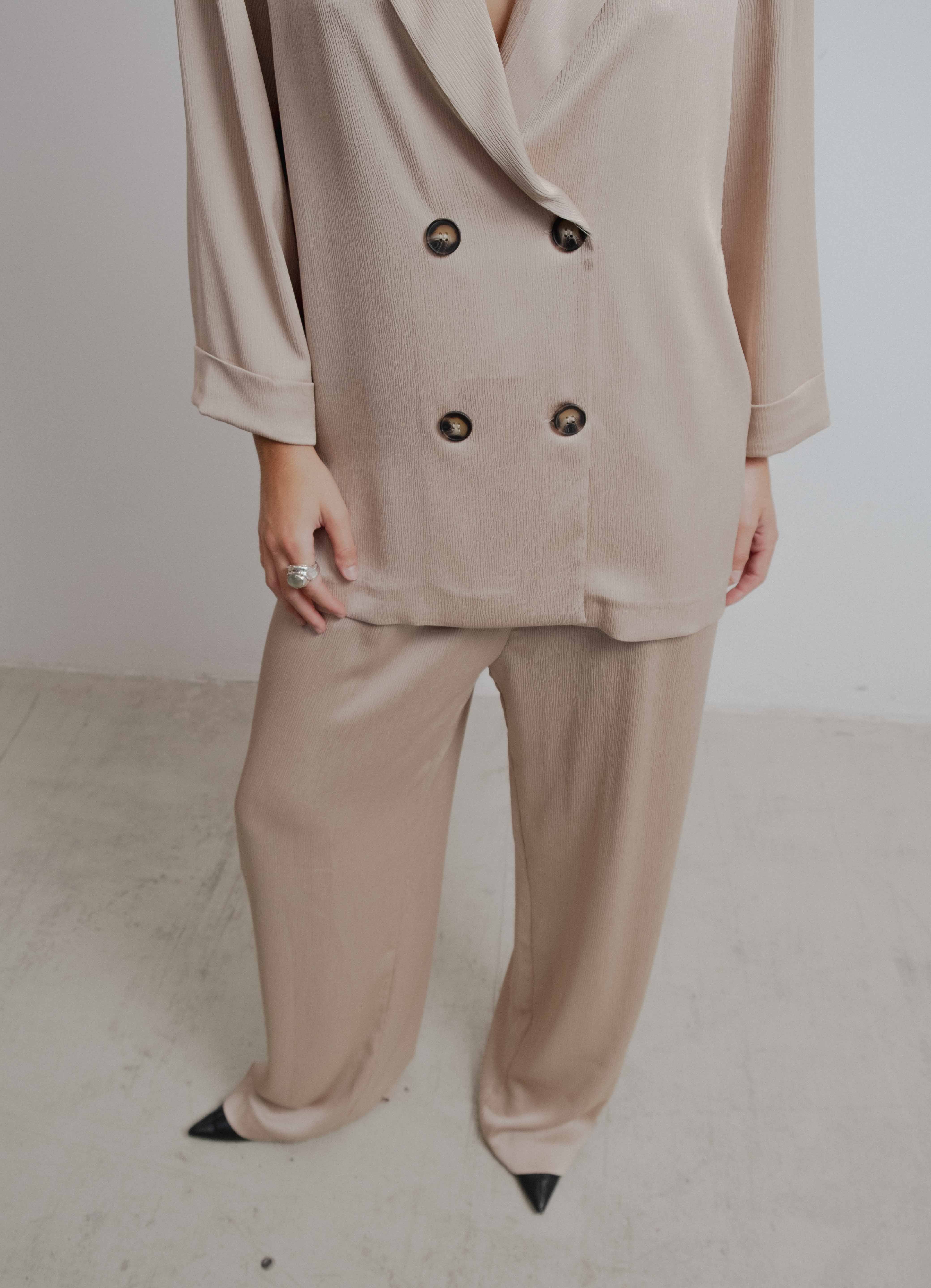 BLAZER SATINADA CRUZADA
