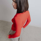 CAMISOLA GOLA ALTA CORAL