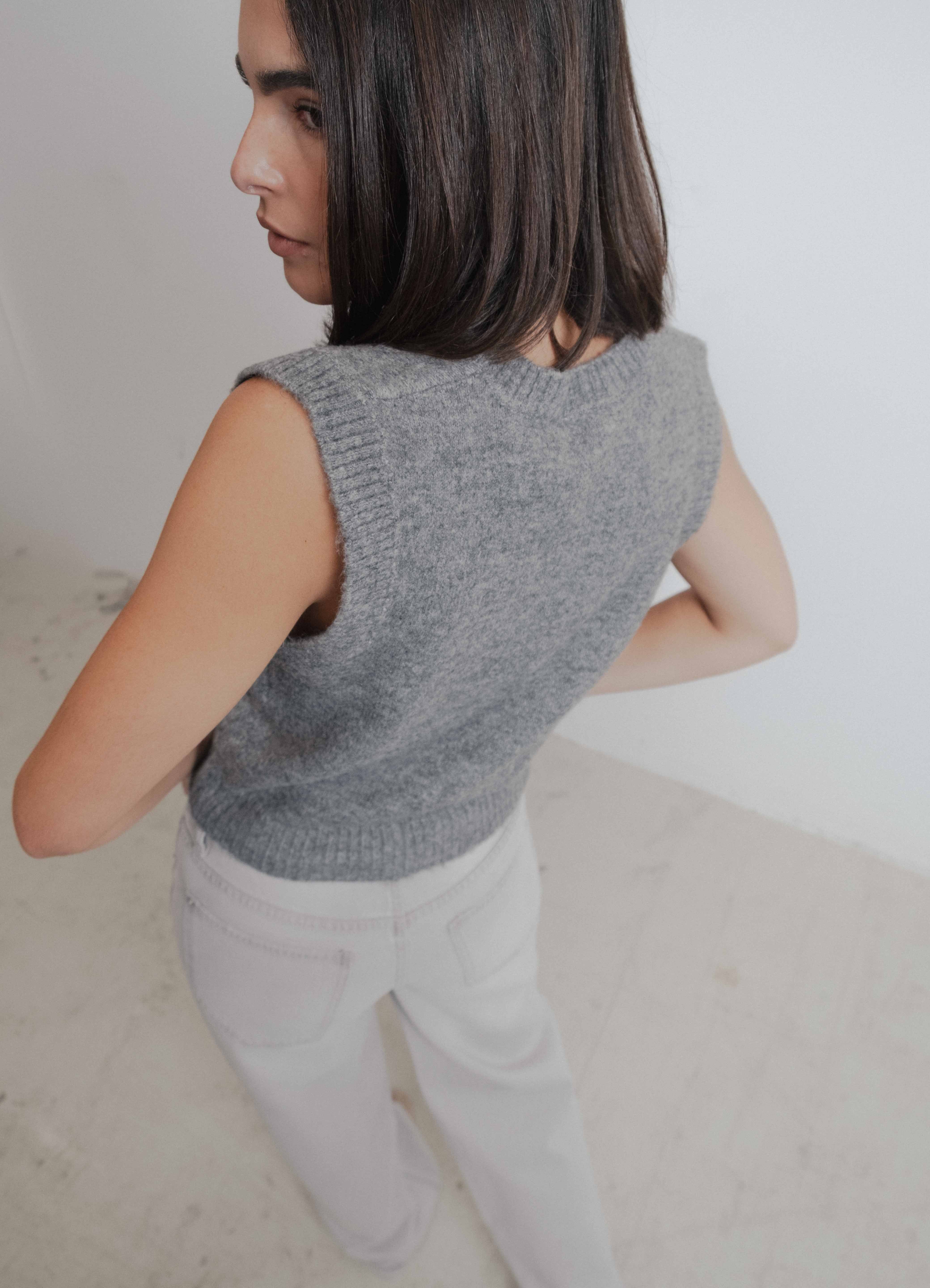 JEANS WIDE LEG CINZA VINTAGE