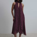 VESTIDO LUNA HALTER LUNARES LAZADA