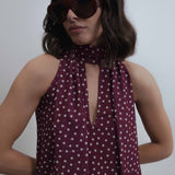 VESTIDO LUNA HALTER LUNARES LAZADA