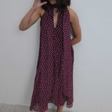 VESTIDO LUNA HALTER LUNARES LAZADA