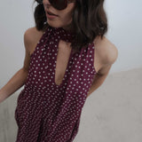 VESTIDO LUNA HALTER LUNARES LAZADA