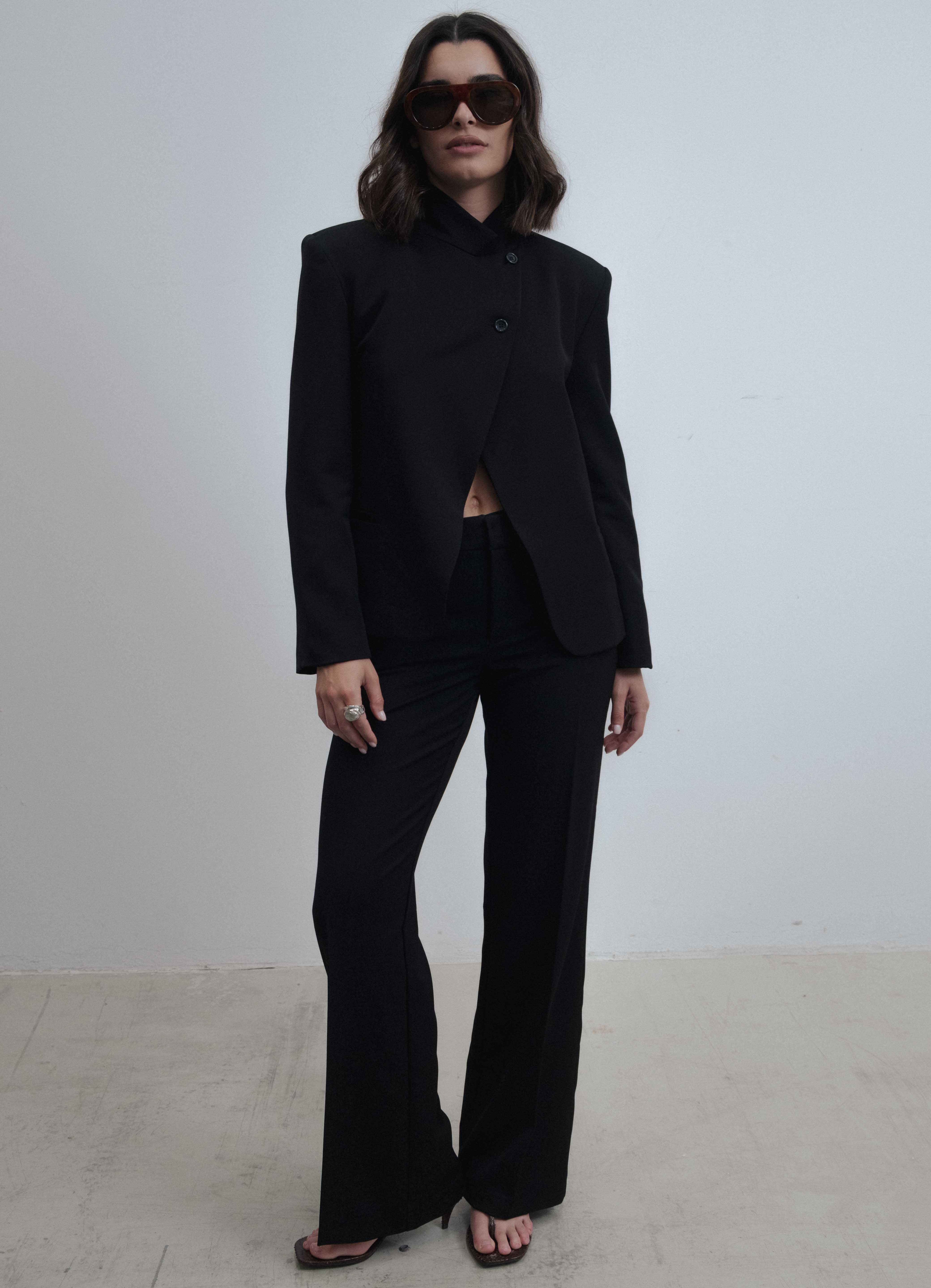 BLAZER DE GOLA RECTA