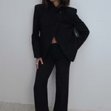BLAZER DE GOLA RECTA