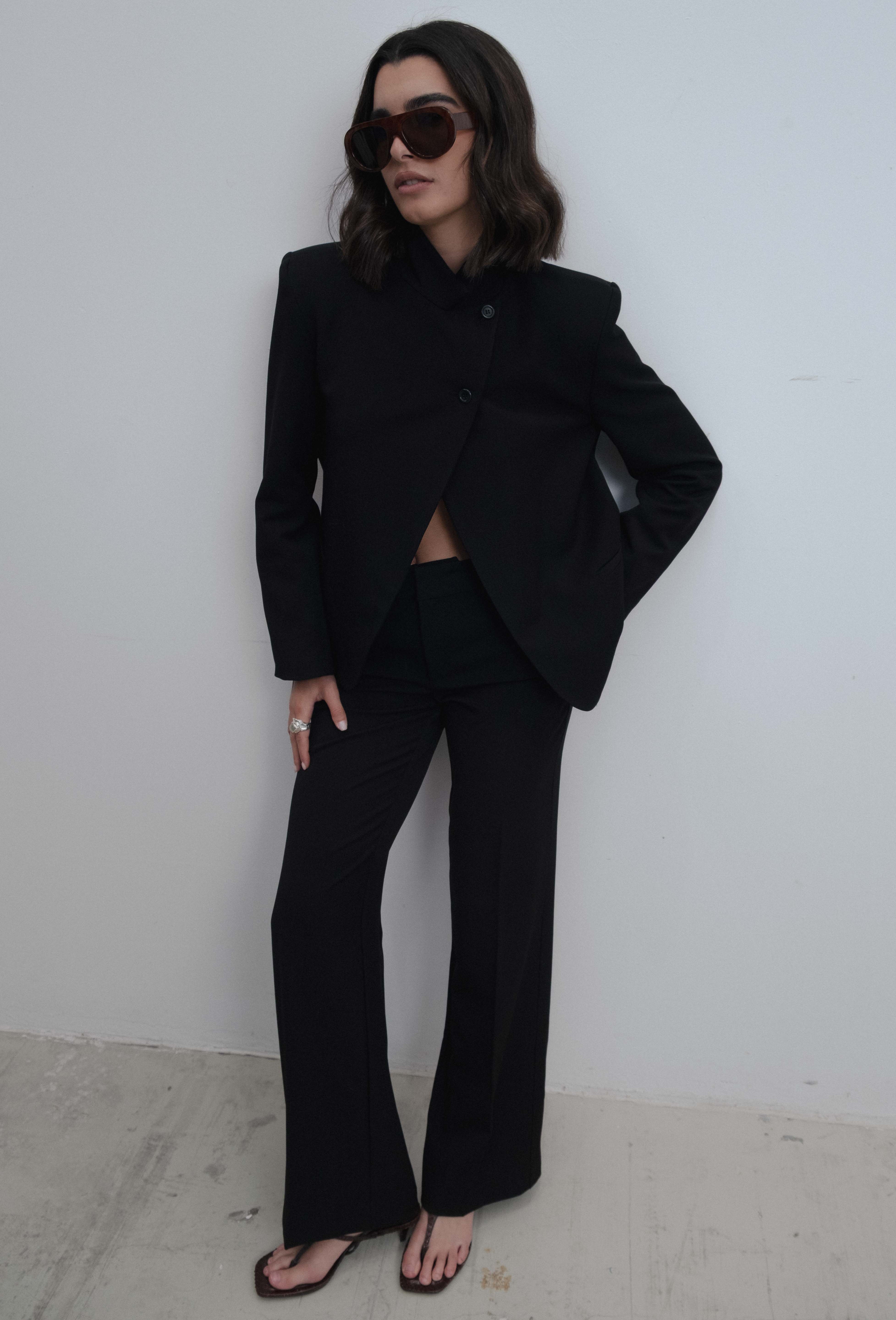 BLAZER DE GOLA RECTA