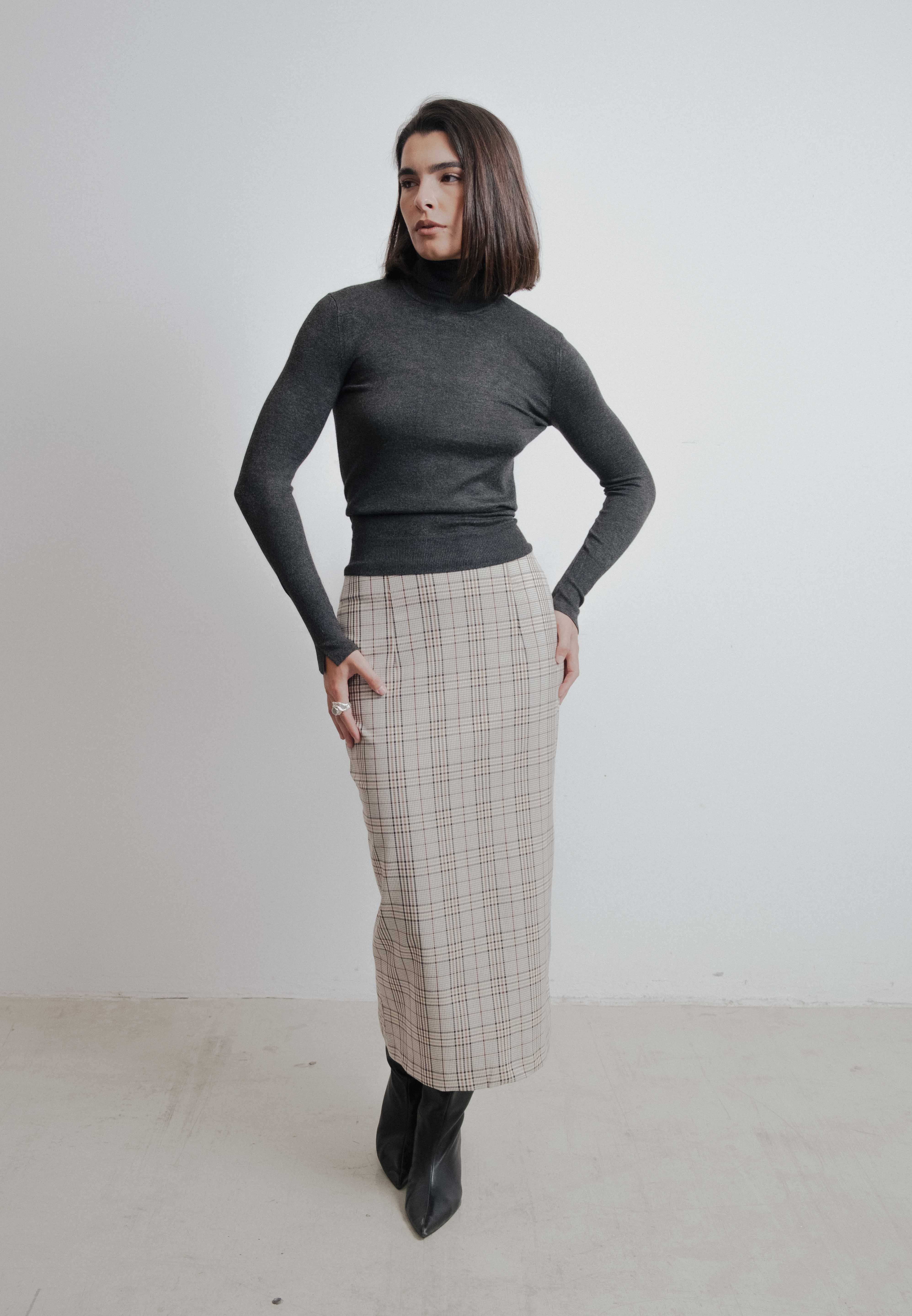 FALDA MIDI DENIM