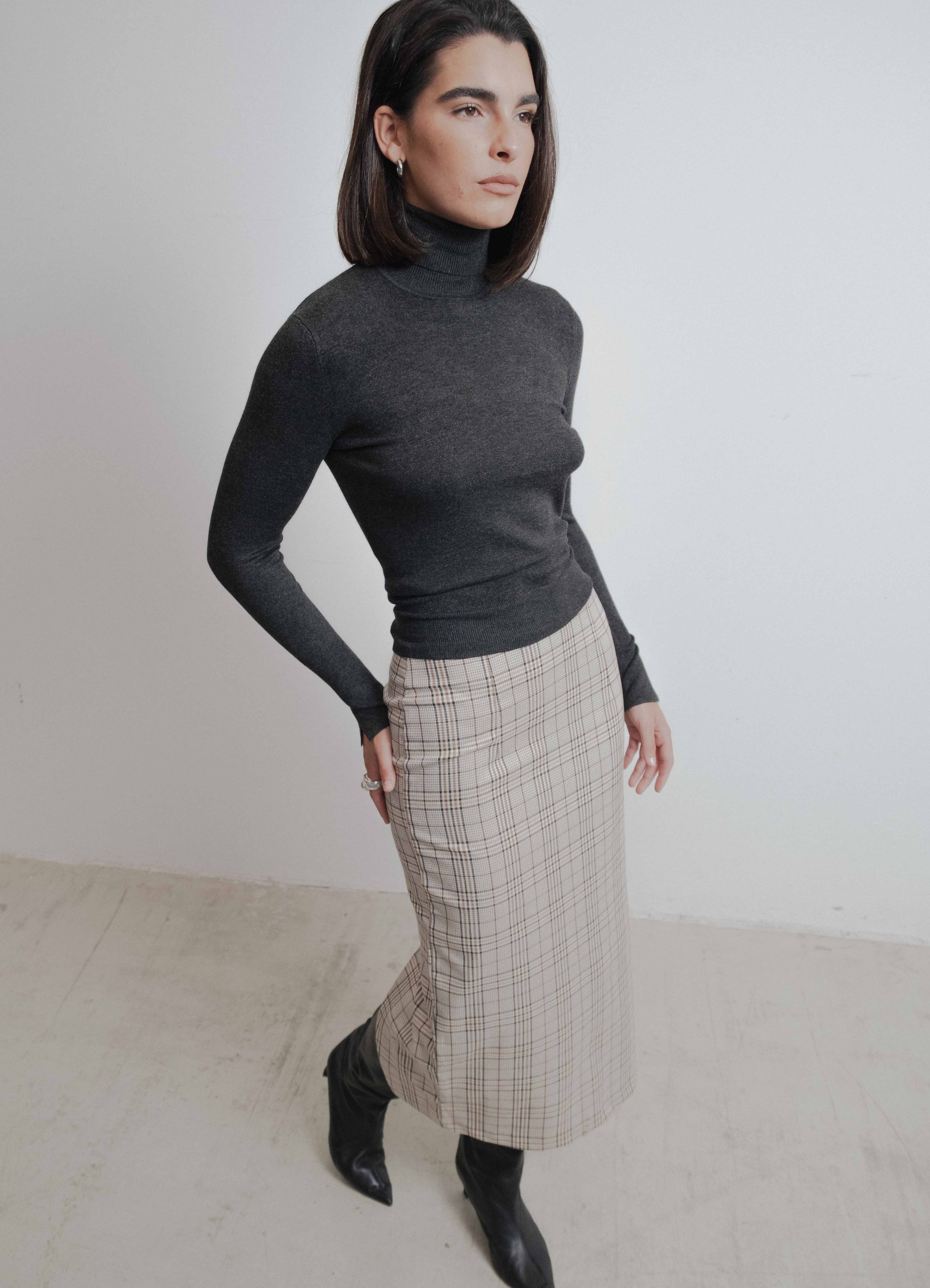FALDA MIDI DENIM