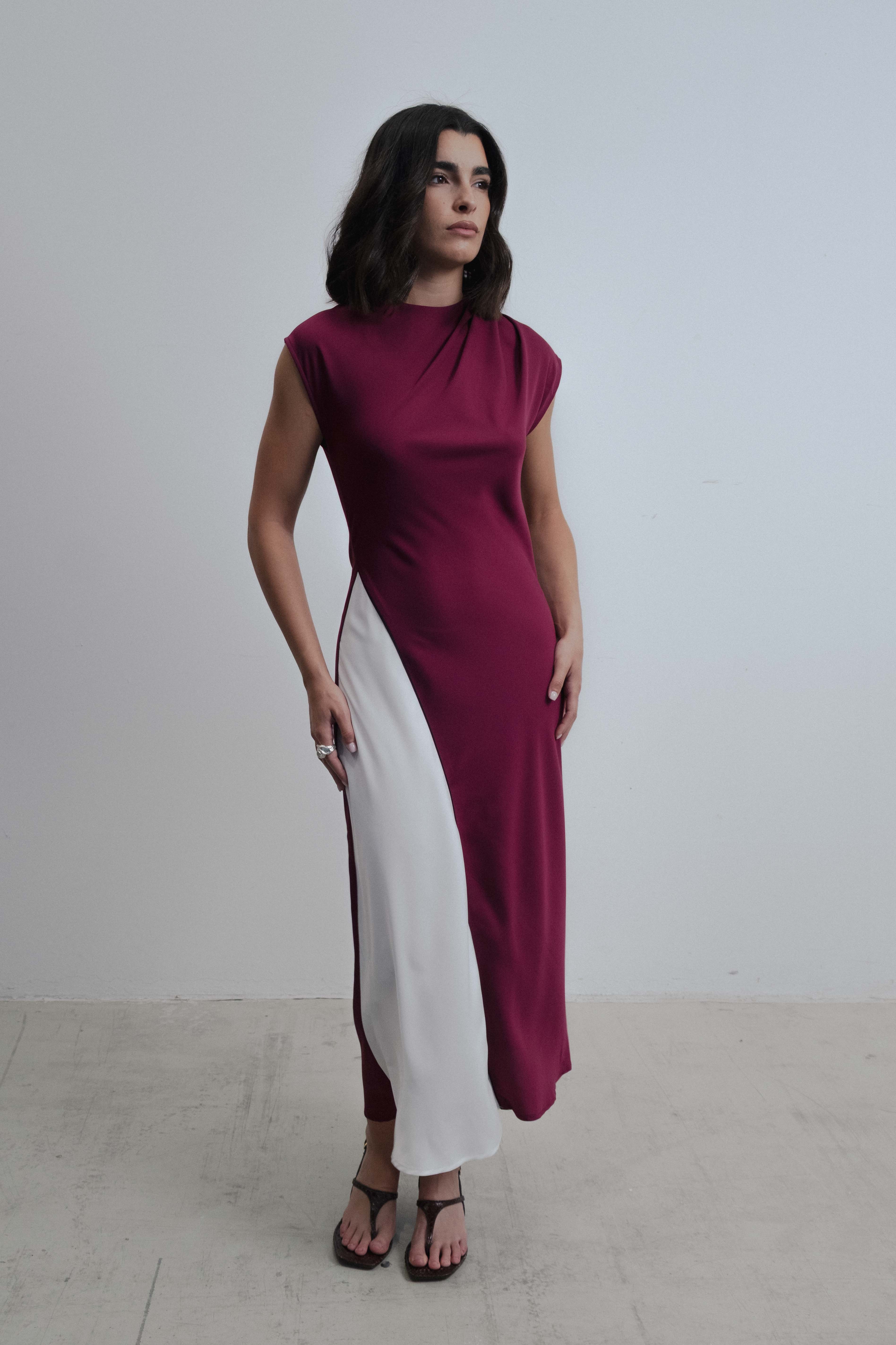 VESTIDO MIDI AURA COMBINADO