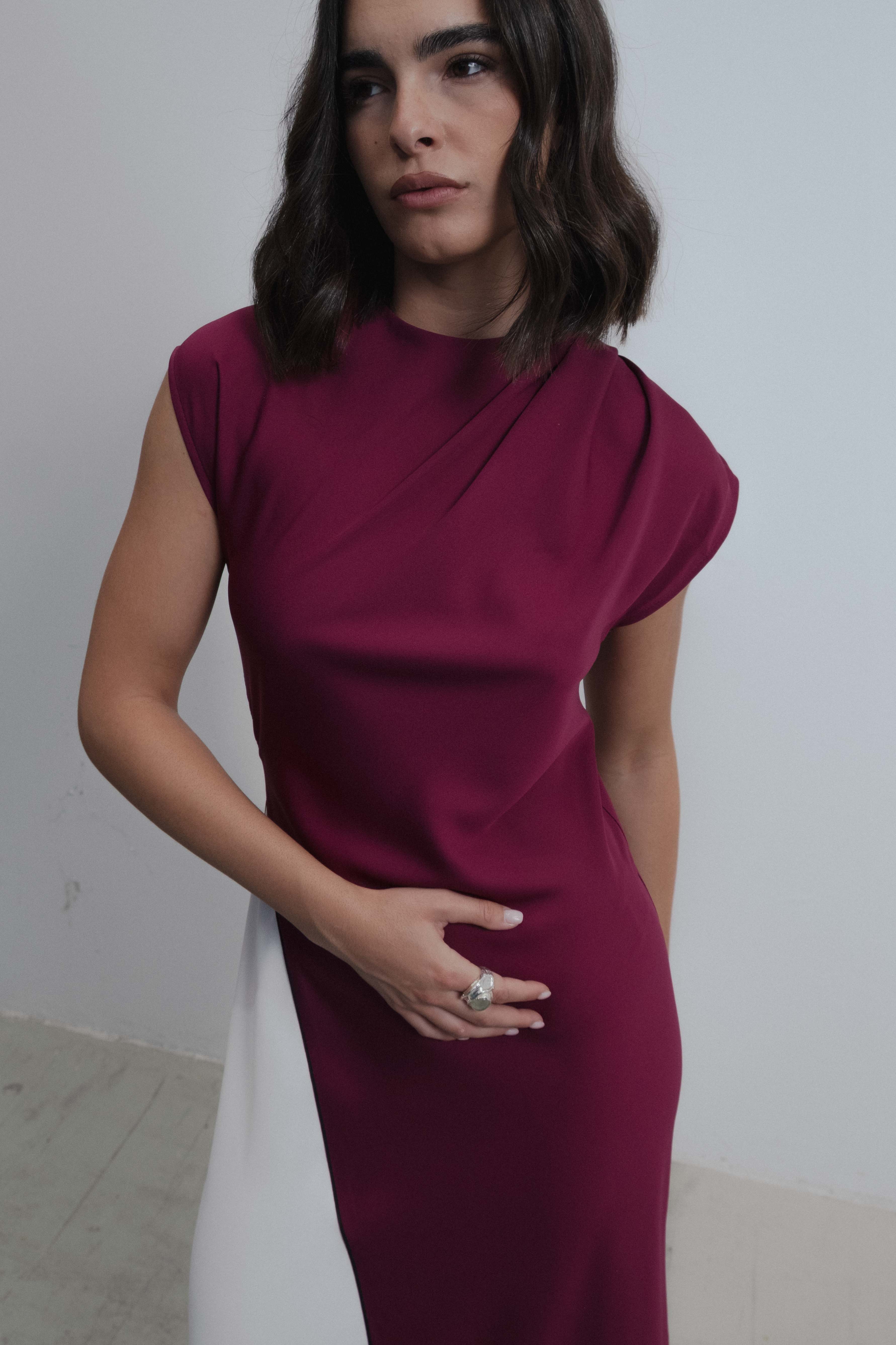 VESTIDO MIDI AURA COMBINADO