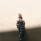 VESTIDO MIDI HALTER ESTAMPADO