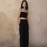 CALÇA PALAZZO FLUIDA PRETA