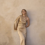 VESTIDO YUS MIDI ASIMETRICO