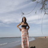 SAIA MIDI ESTAMPADA TERRACOTA
