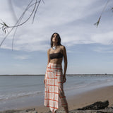 SAIA MIDI ESTAMPADA TERRACOTA