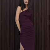 VESTIDO MIDI ASSIMÉTRICO ELEGANTE